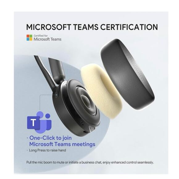 Yealink BH70 Dual Teams Bluetooth Headset with USB-A Dongle, 35hr battery - Picture 9 of 16